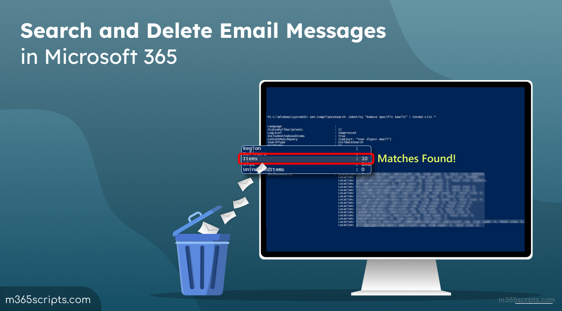 Search and Delete Email Messages in Microsoft 365 - Microsoft 365 Scripts