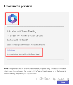 Customize Meeting Invitations in Microsoft Teams