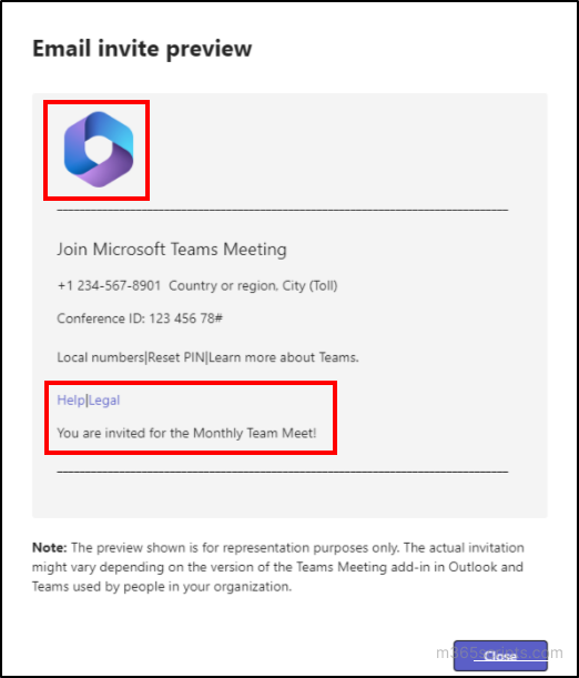 Customize Meeting Invitations in Microsoft Teams