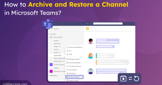 Archive and Restore Channels in Microsoft Teams