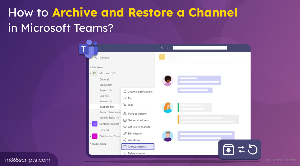 Archive and Restore Channels in Microsoft Teams