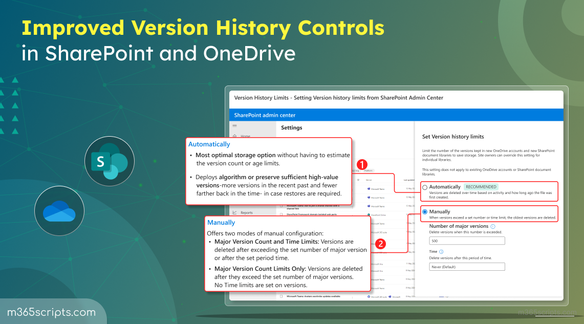 Improved Version History Controls for SharePoint and OneDrive