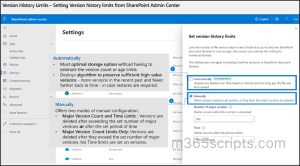 Improved history controls in SharePoint and OneDrive