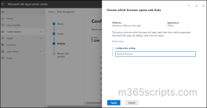 Choose which browser opens web links - Cloud Policy