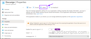 Delete Enterprise Application in Azure AD using Entra Admin Center