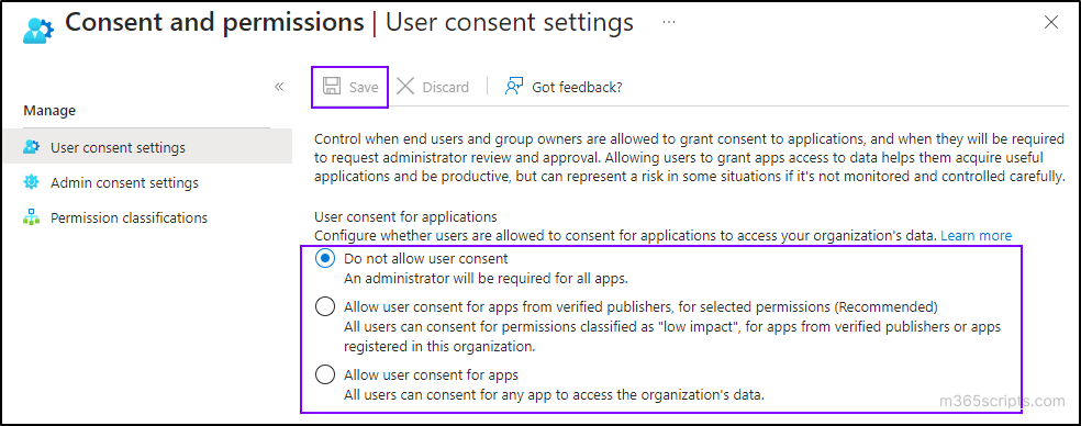 Admin Consent Remove User Access to Applications in Microsoft 365