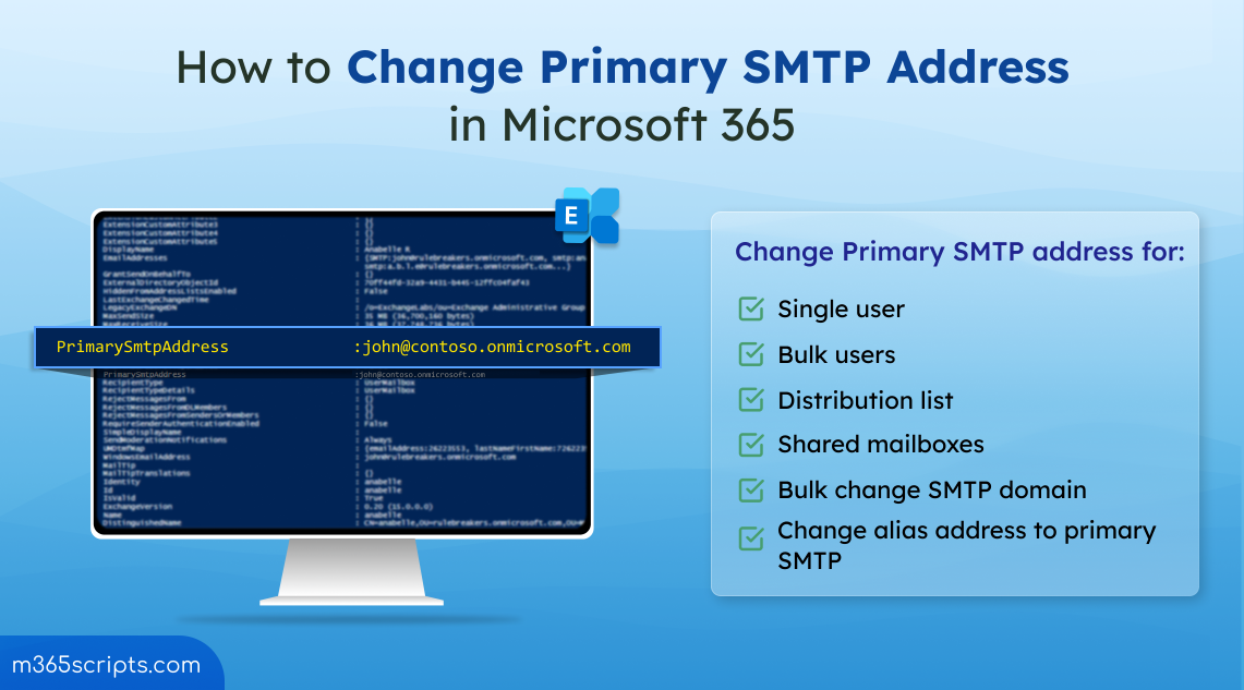 How to Change Primary SMTP Address in Microsoft 365