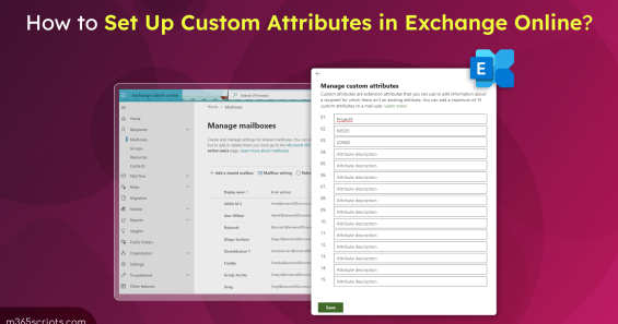 How to Set Up Custom Attributes in Exchange Online?