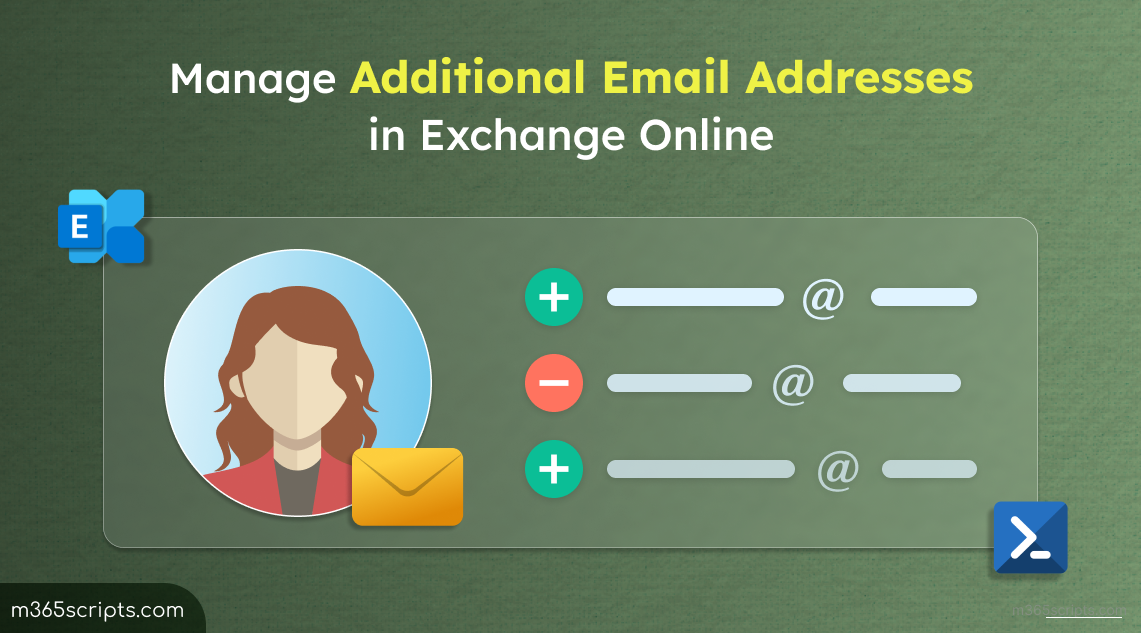 Manage Additional Email Address in Exchange Online