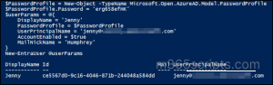 Create a user using MS Entra PowerShell