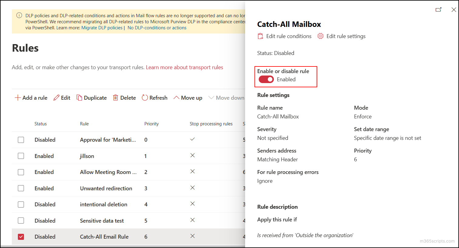 Enable-transport-rule-for-catch-all-mailbox