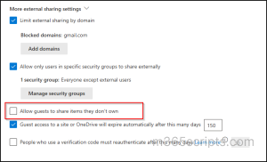 Disable guests from resharing items in SharePoint Online