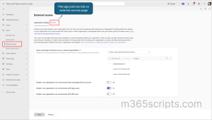 Manage external access in Microsoft Teams admin center