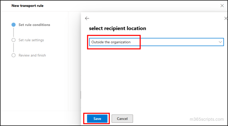 Restrict Emails to External Addresses in Microsoft 365