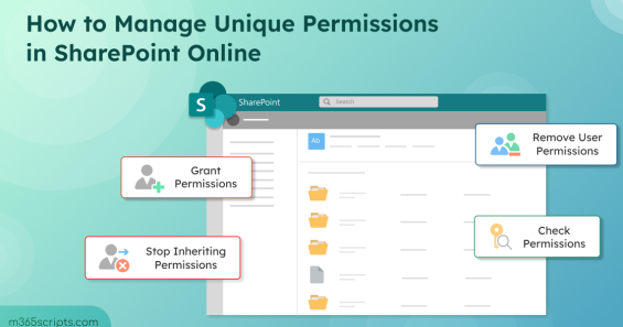 How to Manage Unique Permissions in SharePoint Online