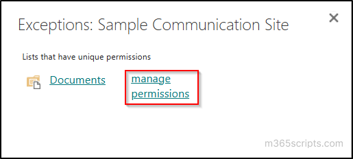 SharePoint lists with unique permissions