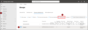 Delete a Dynamic Distribution group in EAC