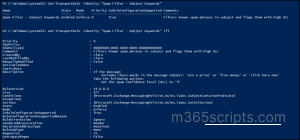 Mail flow rules using PowerShell