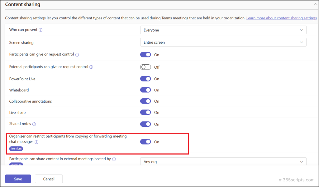 chat and forward restrict
