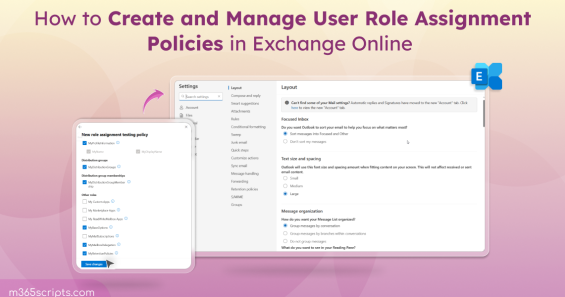 Manage User Role Assignment Policies in Exchange Online