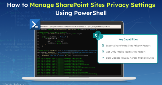 How to Manage SharePoint Sites’ Privacy Settings in Microsoft 365