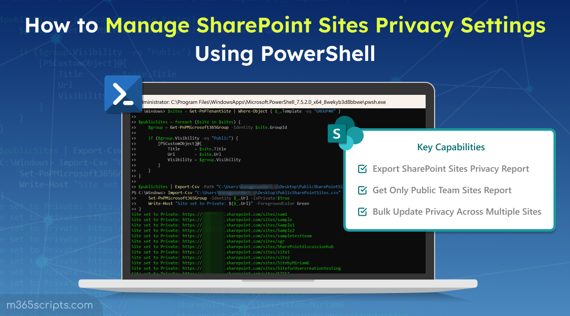 How to Manage SharePoint Sites’ Privacy Settings in Microsoft 365