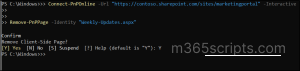 Delete-a-single-page-using-PowerShell