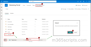 How-to-delete-page-from-site-page-library