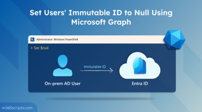 How to Set Immutable ID to Null Using MS Graph