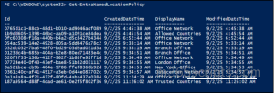 Get Existing Named Locations in Entra ID
