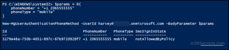 Manage Authentication Methods for A User Using PowerShell