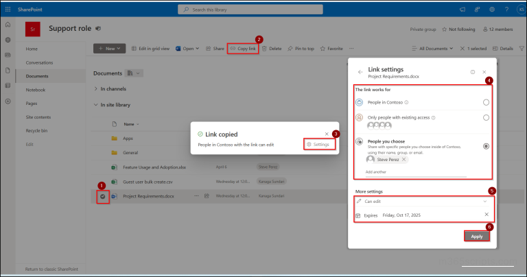 Difference Between Share and Copy Link in SharePoint Online