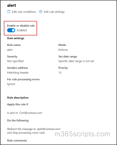 enable-unlicensed-admin-mail-flow-rule-in-exchange-admin-center