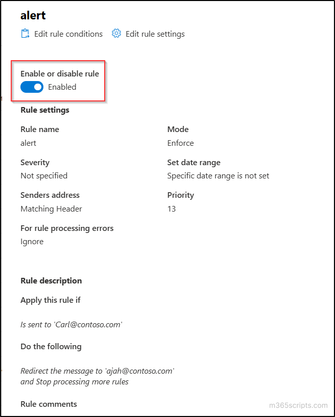 Set Up Mail Flow Rule for Unlicensed Admin in Microsoft 365