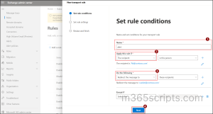 configure-unlicensed-admin-mail-flow-rule-using-exchange-admin-center