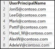 Import a CSV file containing user's name