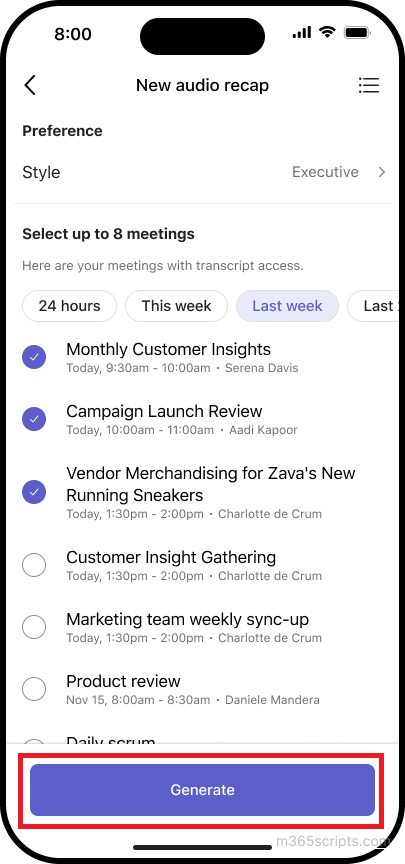 generate-audio-recap-of-microsoft-teams-meetings-in-mobile