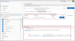 Microsoft Graph scope