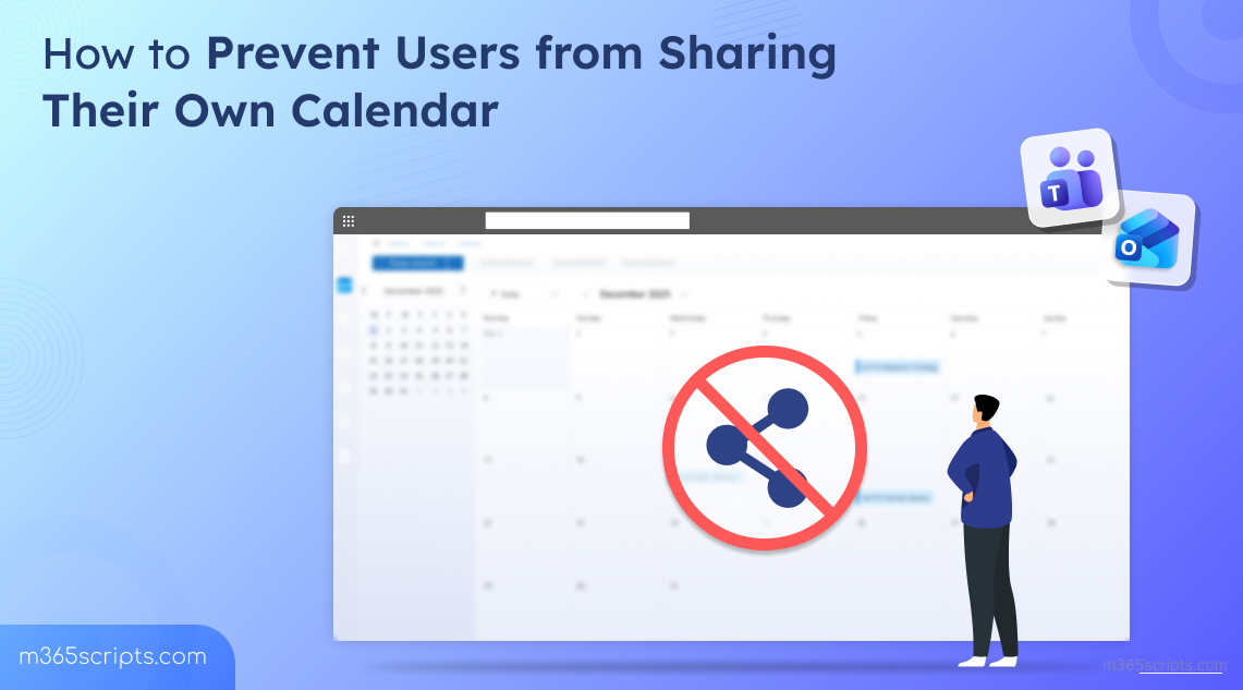 How to Stop Users From Sharing Their Own Calendars?