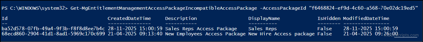 incompatible-access-packages-of-an-access-package-reports