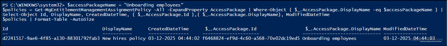 policy-of-an-access-package-reports
