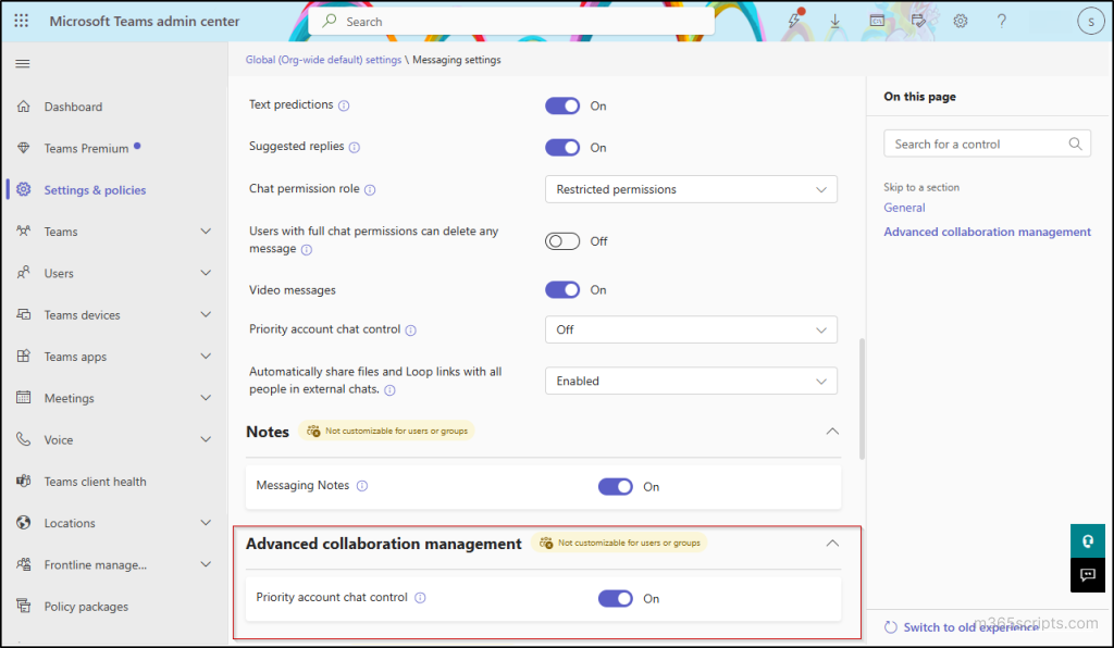Block Chat Allow or Block Chat Messages in Microsoft Teams