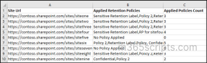 Check Which Retention Policies are Applied on a SharePoint Site