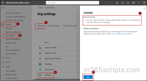Unpublish internet calendars by disabling sharing tenant-wide