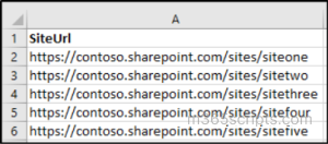 Input CSV to Check Retention Policies on a Site
