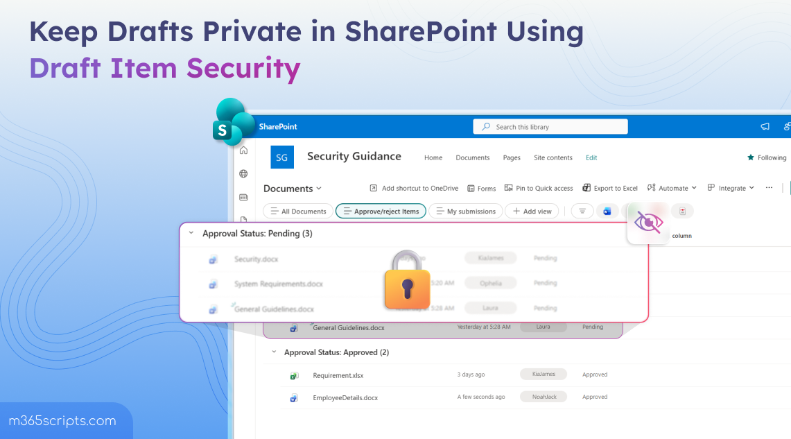 How to Set Up Draft Item Security in SharePoint Online