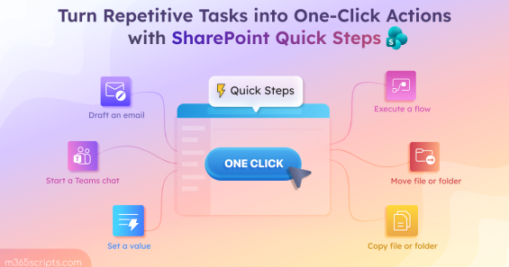 Use Quick Steps in SharePoint Online to Automate Repetitive Tasks