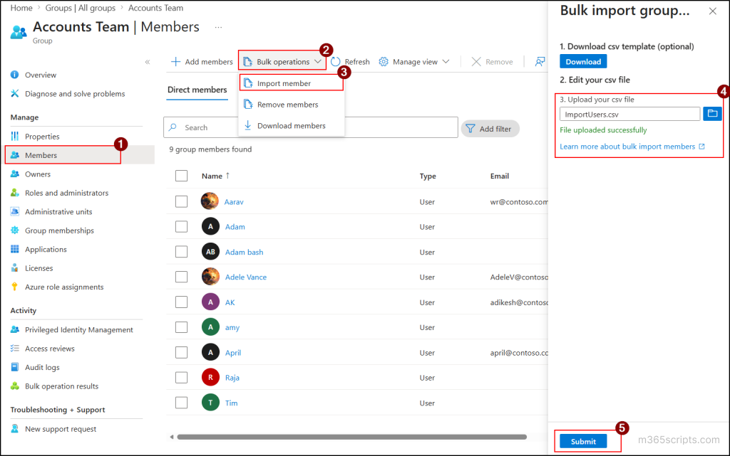Bulk Manage Group Members in Microsoft Entra ID