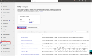 Access built-in policy packages in Teams admin center