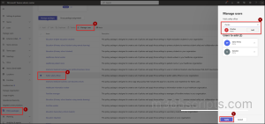 Assign policy package to multiple users